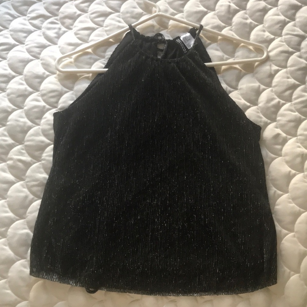 Sparky tie halter neck top
